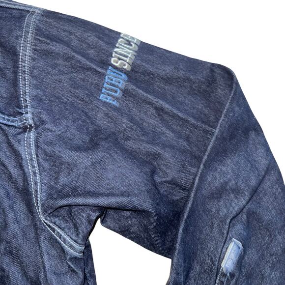Fubu Vintage 1990’s Men’s Blue Denim Trucker Jean Jacket Size XL - Picture 7 of 15